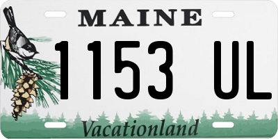 ME license plate 1153UL