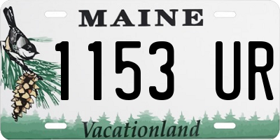ME license plate 1153UR