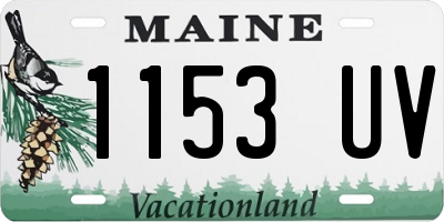 ME license plate 1153UV