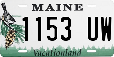 ME license plate 1153UW