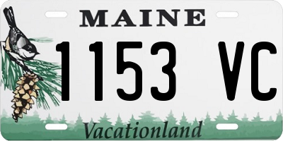 ME license plate 1153VC