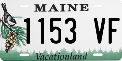 ME license plate 1153VF