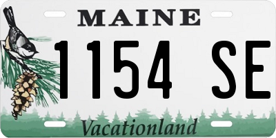 ME license plate 1154SE
