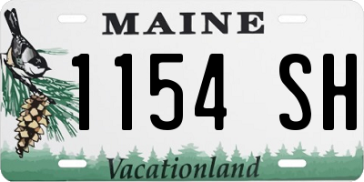 ME license plate 1154SH