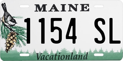 ME license plate 1154SL