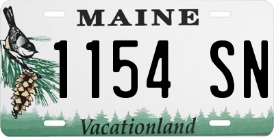 ME license plate 1154SN