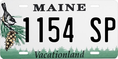 ME license plate 1154SP
