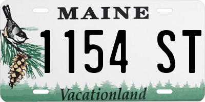 ME license plate 1154ST