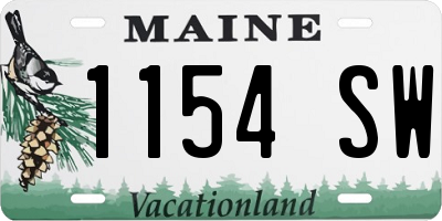 ME license plate 1154SW