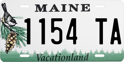 ME license plate 1154TA