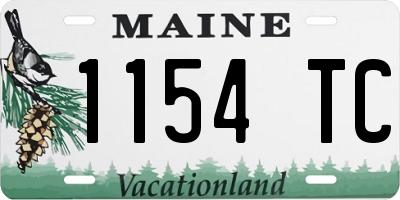 ME license plate 1154TC