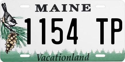ME license plate 1154TP