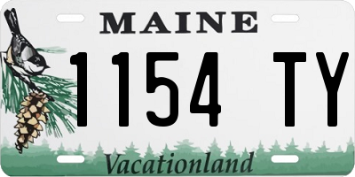 ME license plate 1154TY