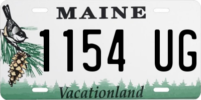 ME license plate 1154UG