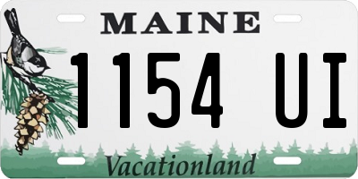 ME license plate 1154UI
