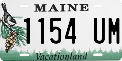 ME license plate 1154UM