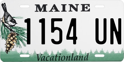 ME license plate 1154UN