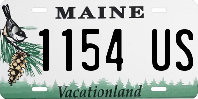 ME license plate 1154US