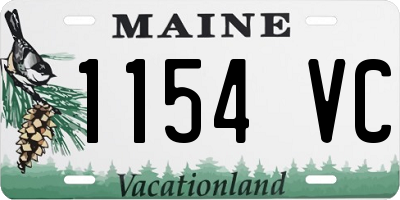 ME license plate 1154VC