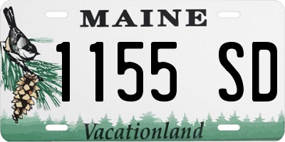 ME license plate 1155SD
