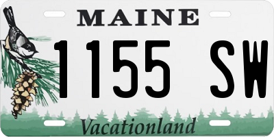 ME license plate 1155SW