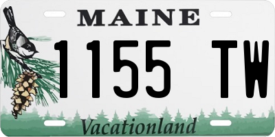 ME license plate 1155TW