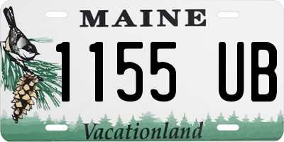 ME license plate 1155UB