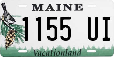 ME license plate 1155UI
