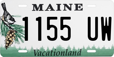 ME license plate 1155UW