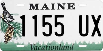 ME license plate 1155UX