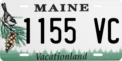 ME license plate 1155VC