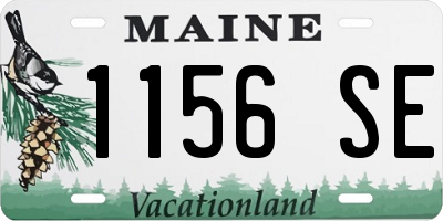 ME license plate 1156SE