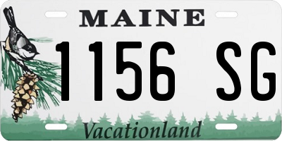 ME license plate 1156SG