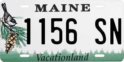 ME license plate 1156SN
