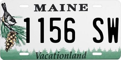 ME license plate 1156SW