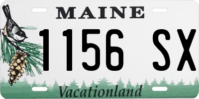 ME license plate 1156SX