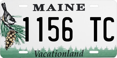 ME license plate 1156TC