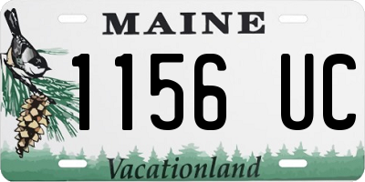 ME license plate 1156UC