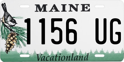 ME license plate 1156UG