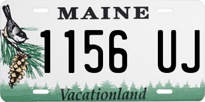 ME license plate 1156UJ