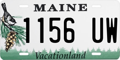 ME license plate 1156UW