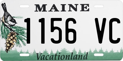 ME license plate 1156VC