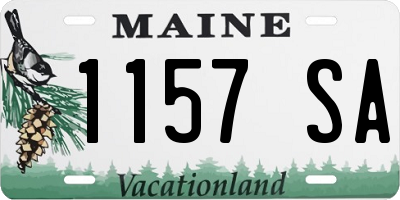 ME license plate 1157SA
