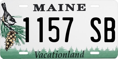 ME license plate 1157SB