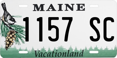 ME license plate 1157SC