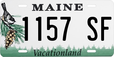 ME license plate 1157SF