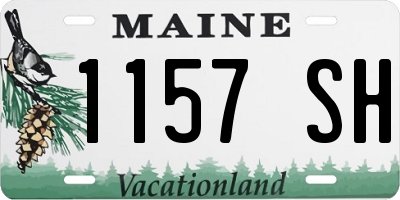 ME license plate 1157SH