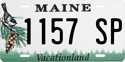 ME license plate 1157SP