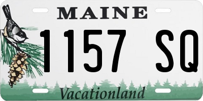 ME license plate 1157SQ