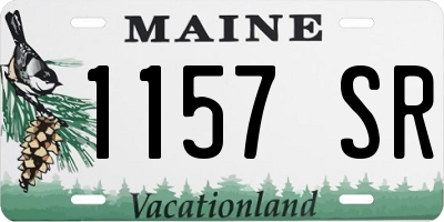 ME license plate 1157SR